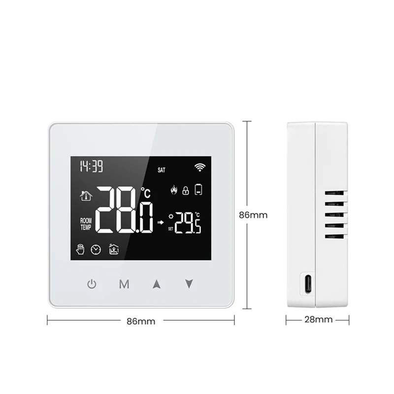 【Hot-Selling!】2X Tuya Zigbee Thermostat Smart Home Batteriebetriebener Temperaturregler für Gaskessel funktioniert mit Sprachassistent