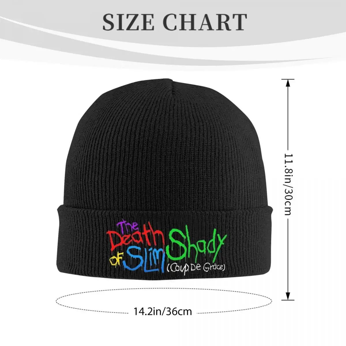 The Death Of Slim Shady Bonnet Hats album Knitting Hat Men Women Vintage Warm Beanie Hats Autumn Winter Kpop Graphic Cap