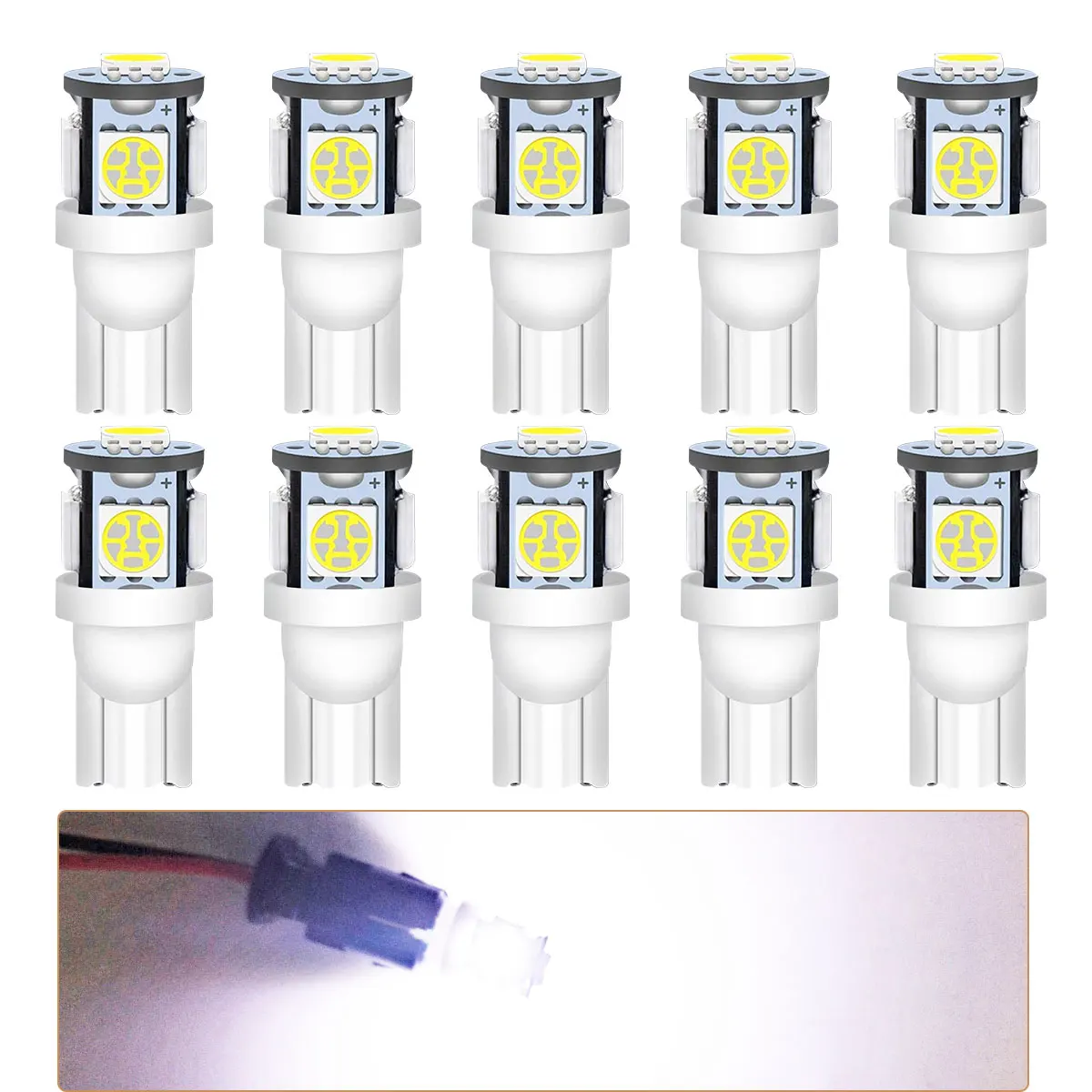 Alle Farben Optionen Superhelle 5050 LED 5SMD W5W T10 WY5W 192 194 168 Autolampen für Kfz-Blinker Lesebremslicht