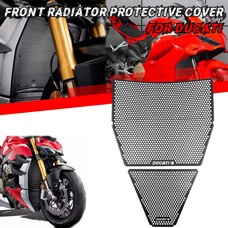 

For DUCATI Streetfighter V4 V4S Panigale V4 2020-2024 Motorcycle Radiator Grille Cover Guard Stainless Steel Protection Protetor