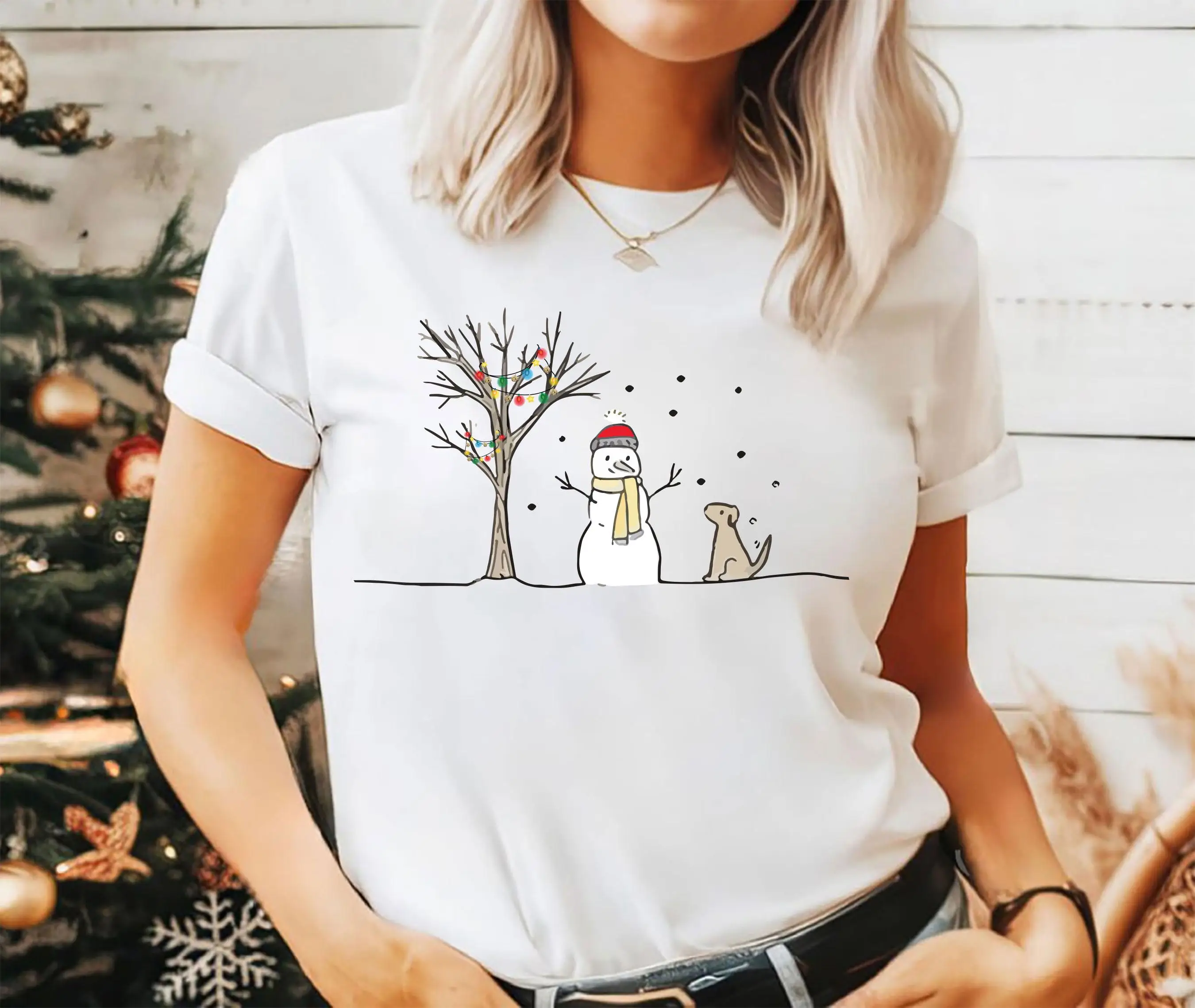 Weihnachtsmann-T-Shirt mit Weihnachtsbaummuster, T-Shirt für Damen, Y2k-Mode, kurzärmeliges, süßes T-Shirt für Herren und Damen