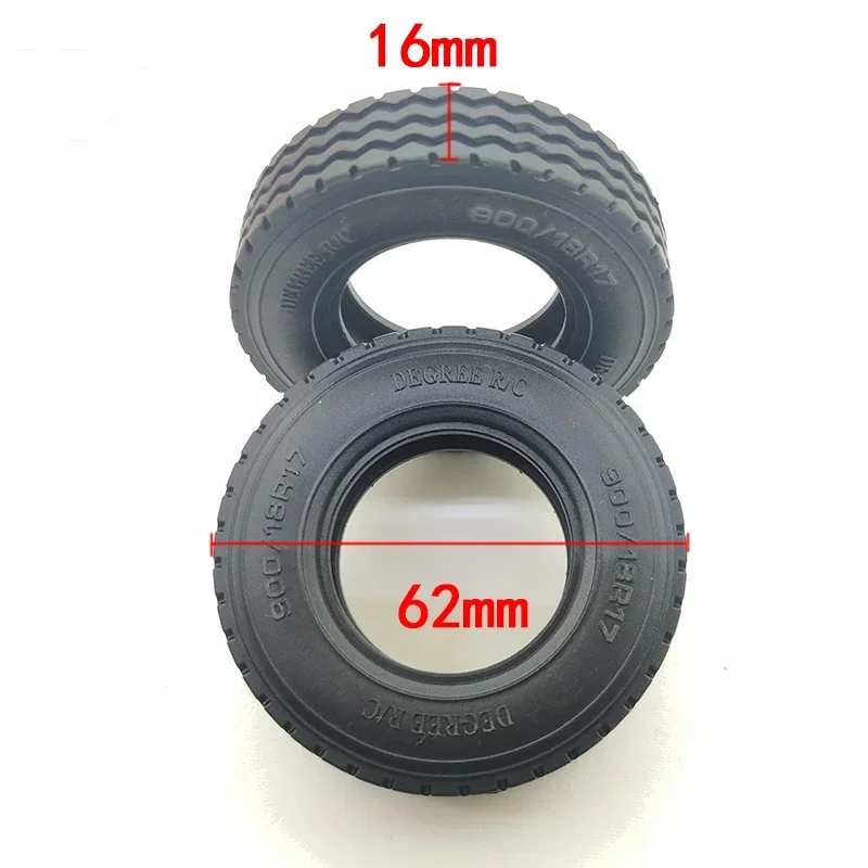 2pcs High Quality Rubber Tire Upgrade Refit for 1/14 Tamiya Tractor Trailer Modification Diy Parts Toys