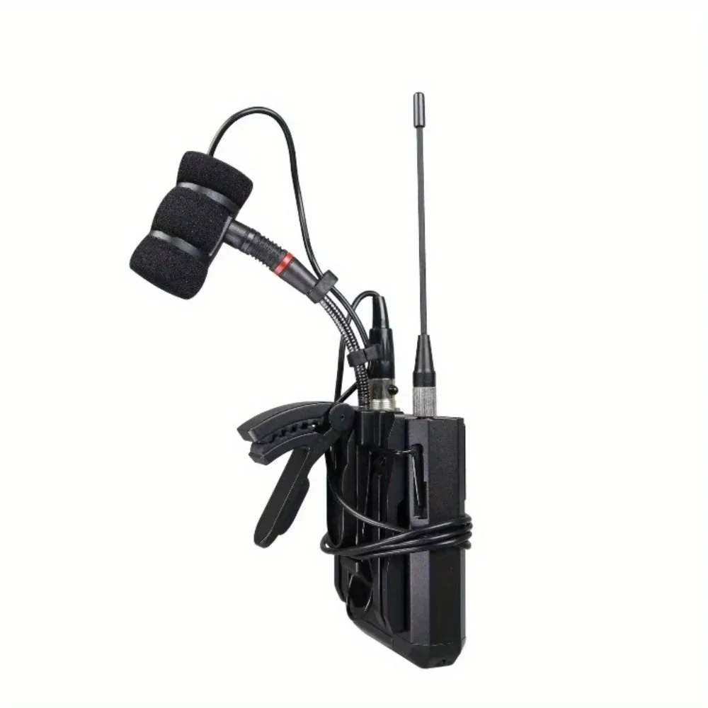 saxophone microphone clip for wireless bodypack transmitter trumpet clarinet musical instrument, not include microphone view 3