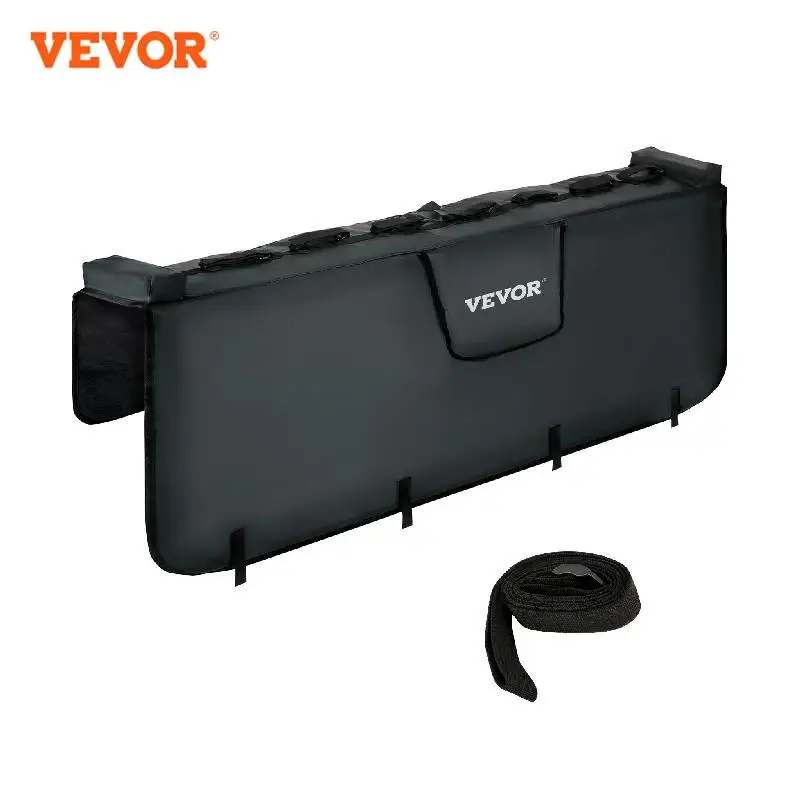 VEVOR Pickup Tailgate Pad for 5 / 6 / 7 Bikes Bed Tailgate Crash Board Dual Lock Sturdy PVC and Flannelette Fit for Most Pickups