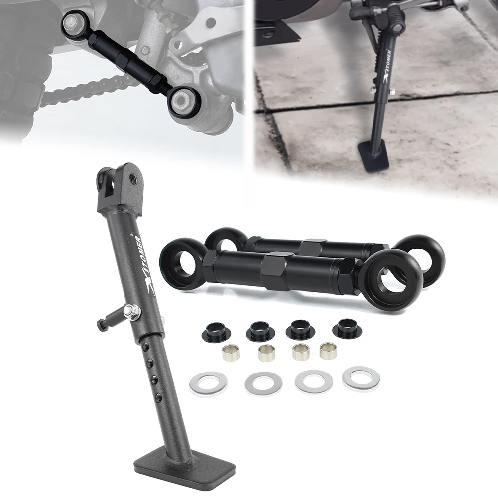 

For Honda NC700S 2012-2014 NC700X 2012-2020 NC750S NC750X Motorcycle Adjustable Kickstand Side Stand & Rear Lowering Links kit