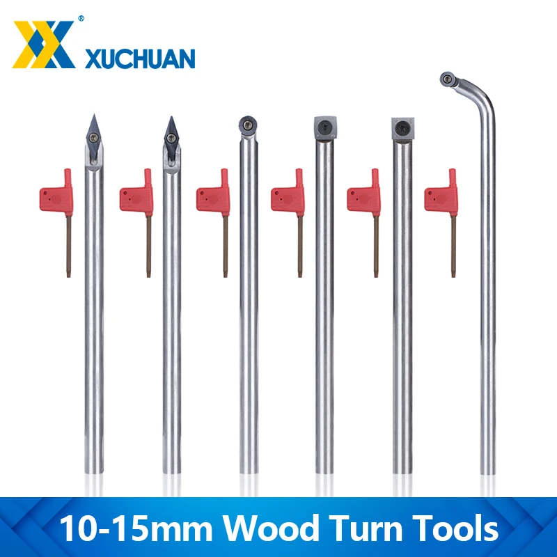 

XUCHUAN 1PC 10-15mm Wood Turn Tools For Woodworking Carbide Insert Cutter Lathe Tools Aluminum Alloy Handle Hand Tools