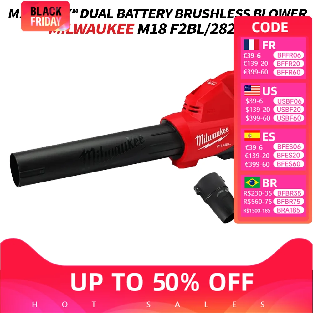 Milwaukee M18 F2BL/2824 M18 FUEL™ Dual Battery Brushless Cordless Blower 18V Power Tools MILWAUKEE 2824-20 Blower