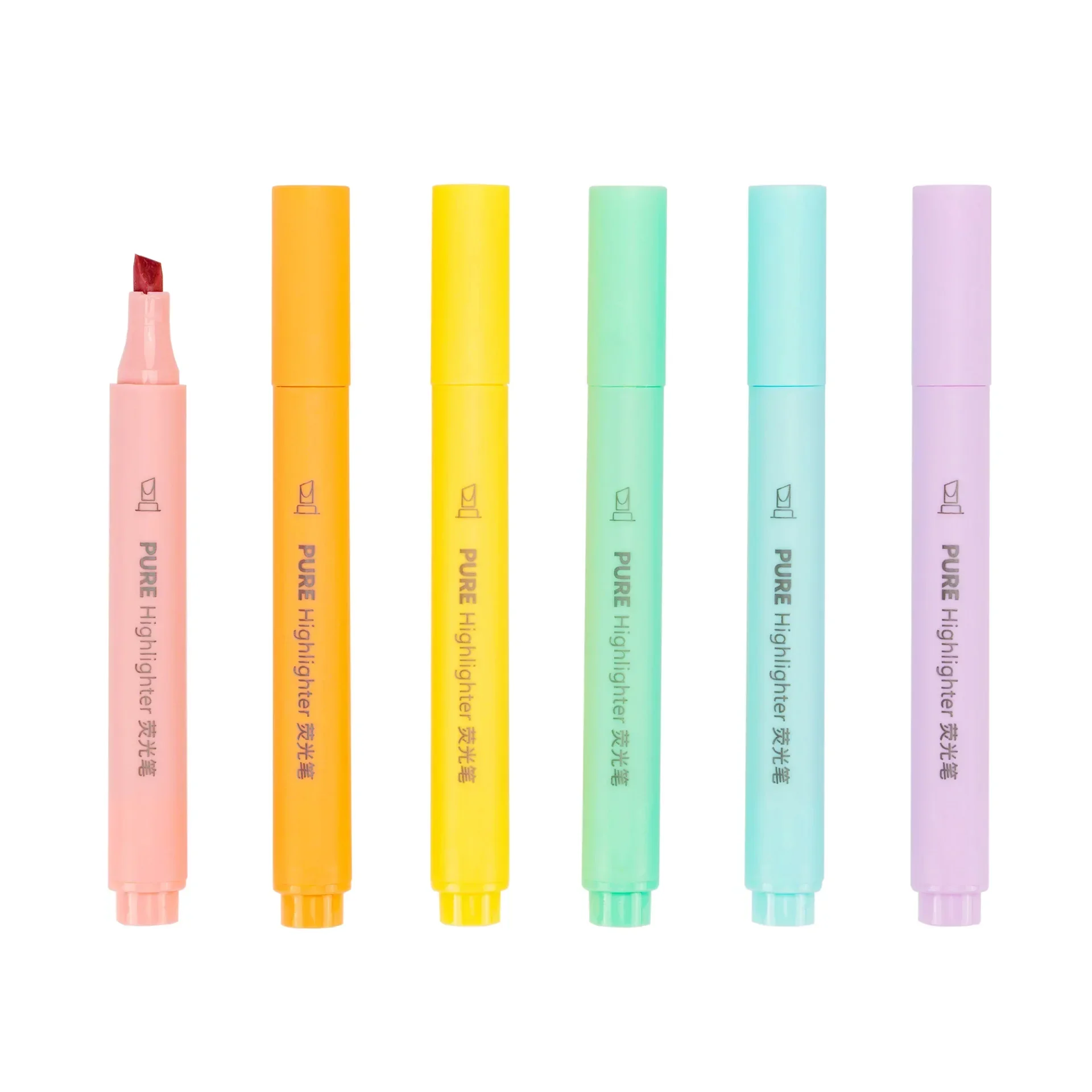 Imagem -05 - Pastel Cor Macaron Highlighter Pen Marcador Canetas Caneta Fluorescente Desenho Highlighters Bonito Papelaria Material Escolar Pcs por Conjunto