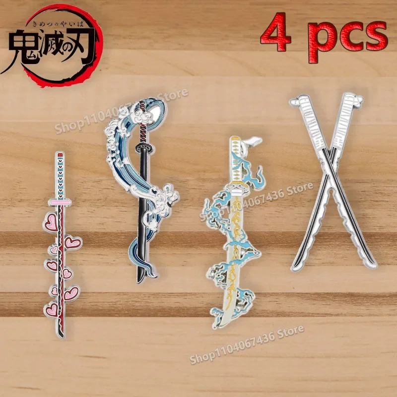 Anime Demon Slayers Metal Enamel Brooch Cartoon Ghost Killing Accessories Brooches Backpack Badge for Man Funny Jewelry Gifts