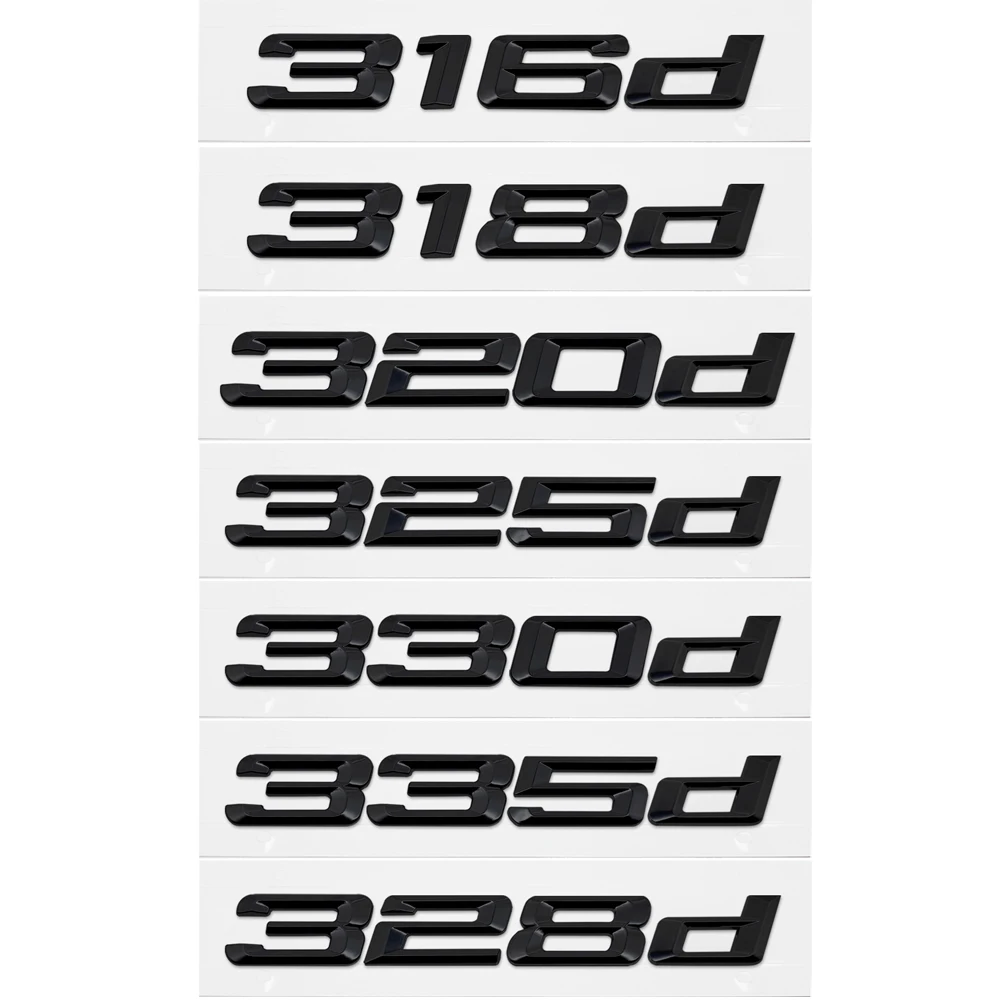 For BMW 3 GT 316d 318d 320d 325d 328d 330d 335d E21 E30 F30 E93 Emblem 3D Number Rear Sticker Original Decal Auto Decoration