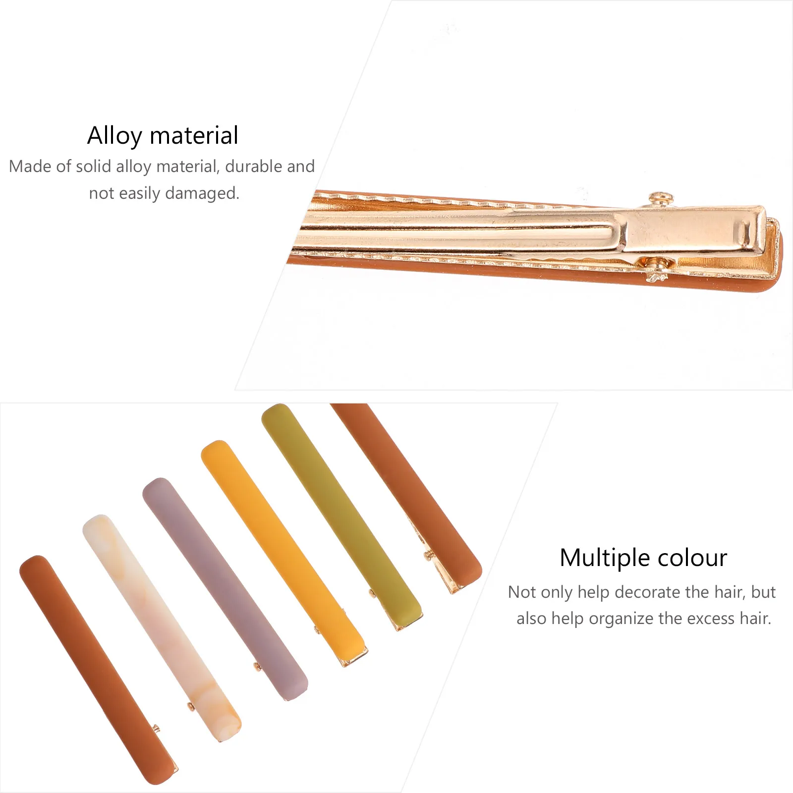 

6pcs Duckbill Clips Hair Accessories Wavy Bill Pins Durable Alloy Easy Use Hairpin Styling Tool Practical Gift
