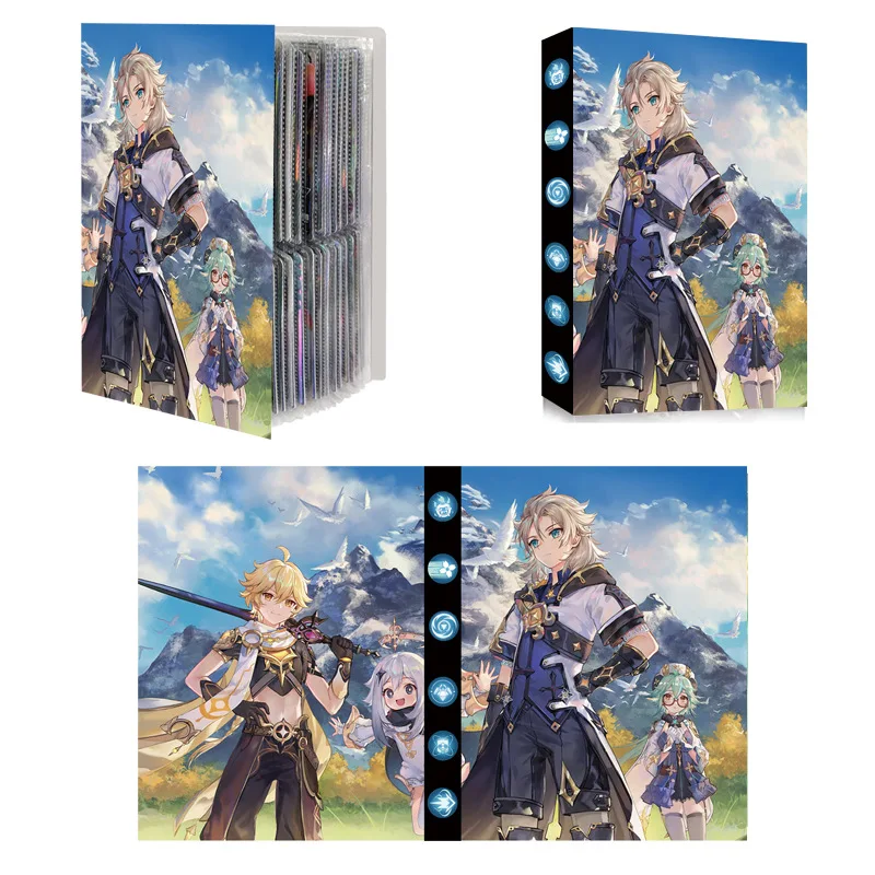 جينشين إمباكت لومين موراكس بعلزبول ألبوم بطاقات 240 قطعة بطاقات كتاب أنيمي خريطة حامل الرسالة الموثق دفتر جمع مجلد