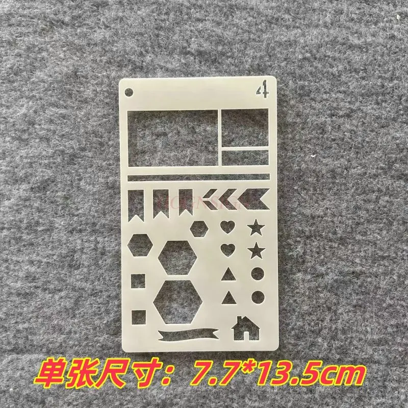 قطعة واحدة من أداة رسم مرسومة يدويًا بنمط هندسي لحفلات الأعياد، قالب مجوف من مادة ألبوم جرافيتي للأطفال