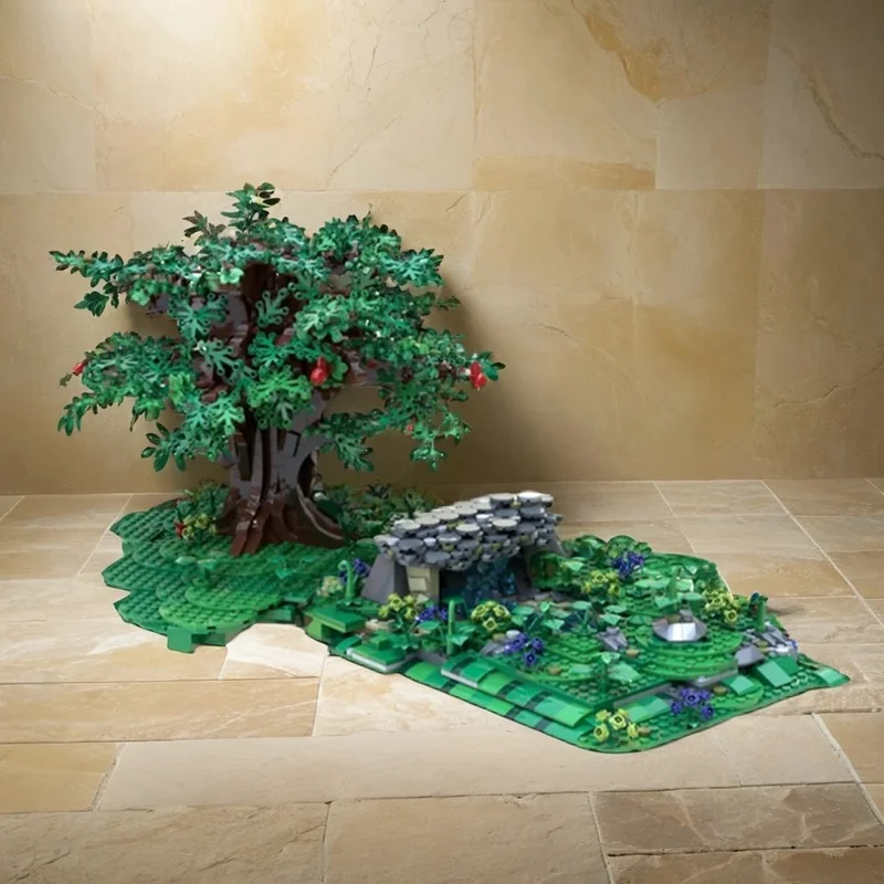 2025pcs MOC Big Old Apple Tree Spring Seasonal Model Building Blocks Christmas Gift Construction Toy DIY Craft 3D Idea Creative