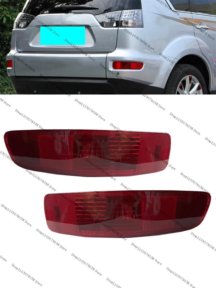 Para mitsubishi outlander ex 2007 2008 2009 2010 2011 2012 luz traseira da cauda do carro luz de nevoeiro pára-choques refletor barra traseira luz