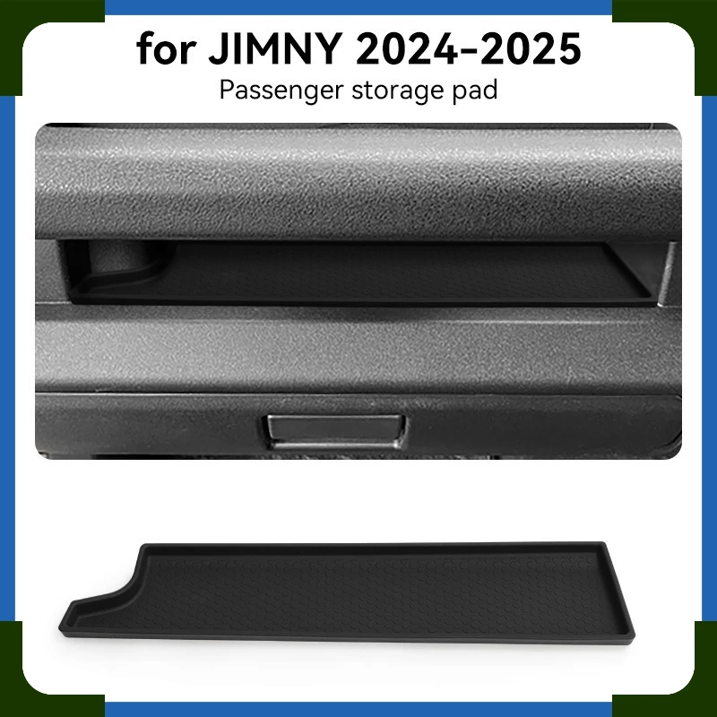 RHD Car Passenger Handle Storage Box Tray Pad Copilot Side Silicone Storage Mat for Suzuki Jimny 2024-2026 Interior Accessories