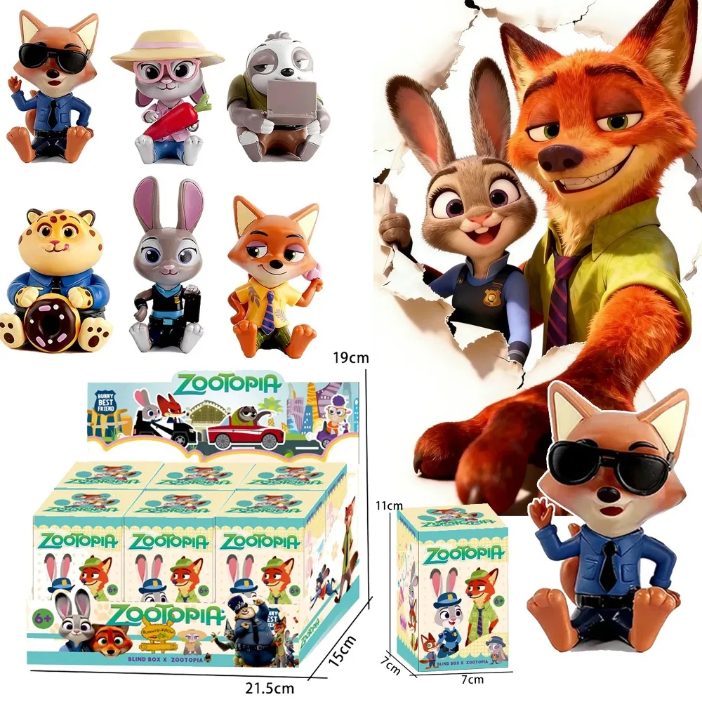 

2026 новая модель PremiumDisney Zootopia Judy & Nick Blind Box — модная мультяшная подарочная модель игрушки ручной работы, аниме-декор, рождественский подарок