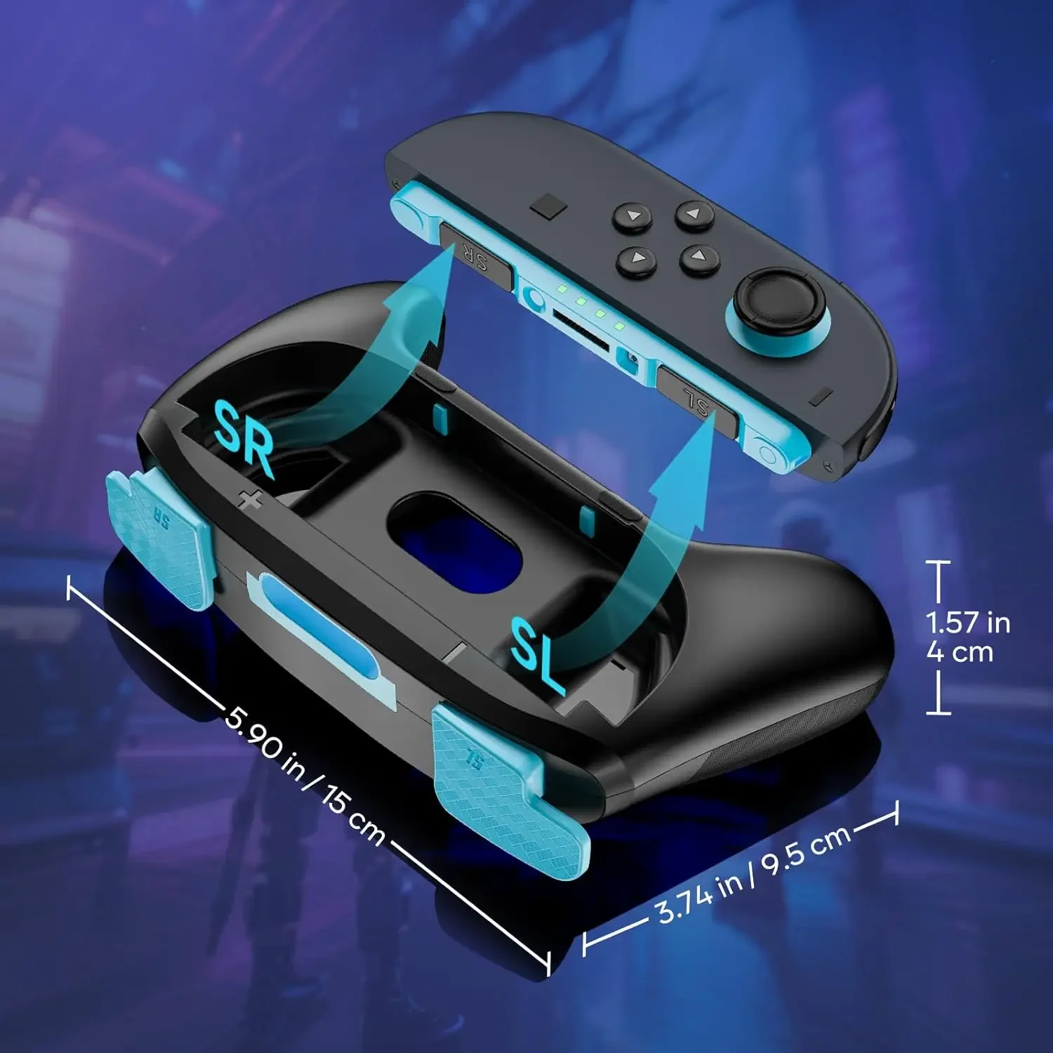 Nintendo Switch 2 용 2Pack 핸드 그립 Switch2 용 Joy-Con 왼쪽 오른쪽 게임 패드 세트 인체 공학적 핸들 어댑터 컨트롤러 액세서리