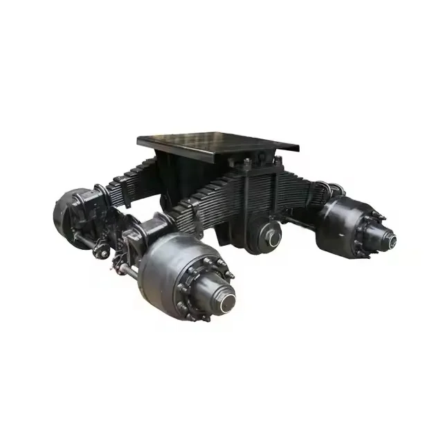 High Quality Single Point Suspension Bogie Trailer Dump German Axles With Good Quality Studs New Condition