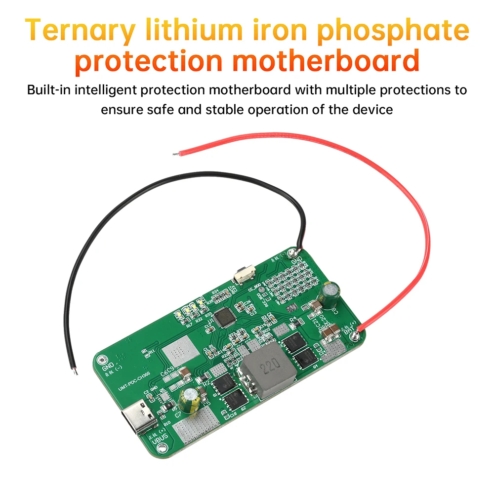 PD140W ثنائي الاتجاه شحن سريع IP2366 2S- 6S بطارية ليثيوم شحن ليثيوم أيون Lifepo4 BMS شاحن TYPE-C محول فرق الجهد