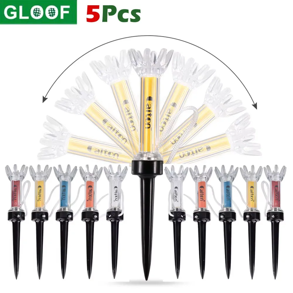 

5pcs Golf Tee,With Magnetic Plastic Golf Tee, Two Sizes (79mm/90mm), 360degree Bounce New Gift,Golf Training Practice