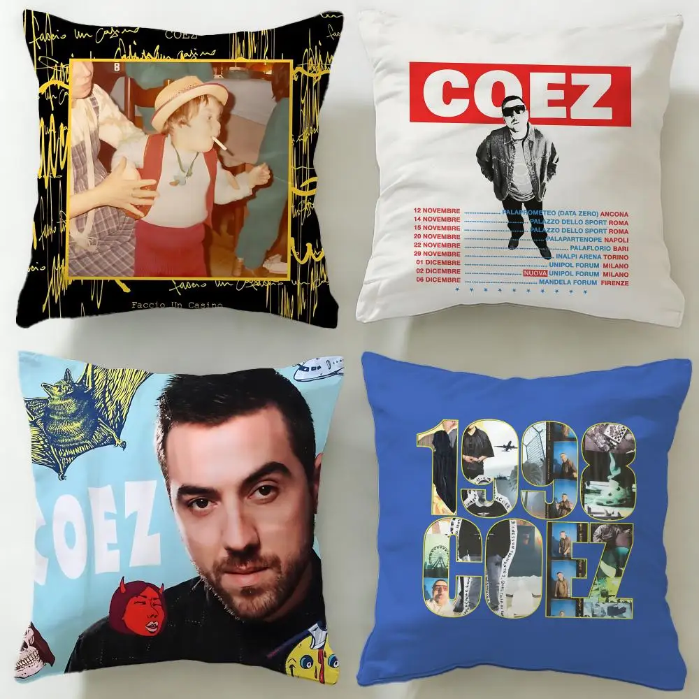 Celebrity Coez Cushion Cover Soft & Easy-Wash Pillow Case – Versatile for Couch, Bed, Travel and Office