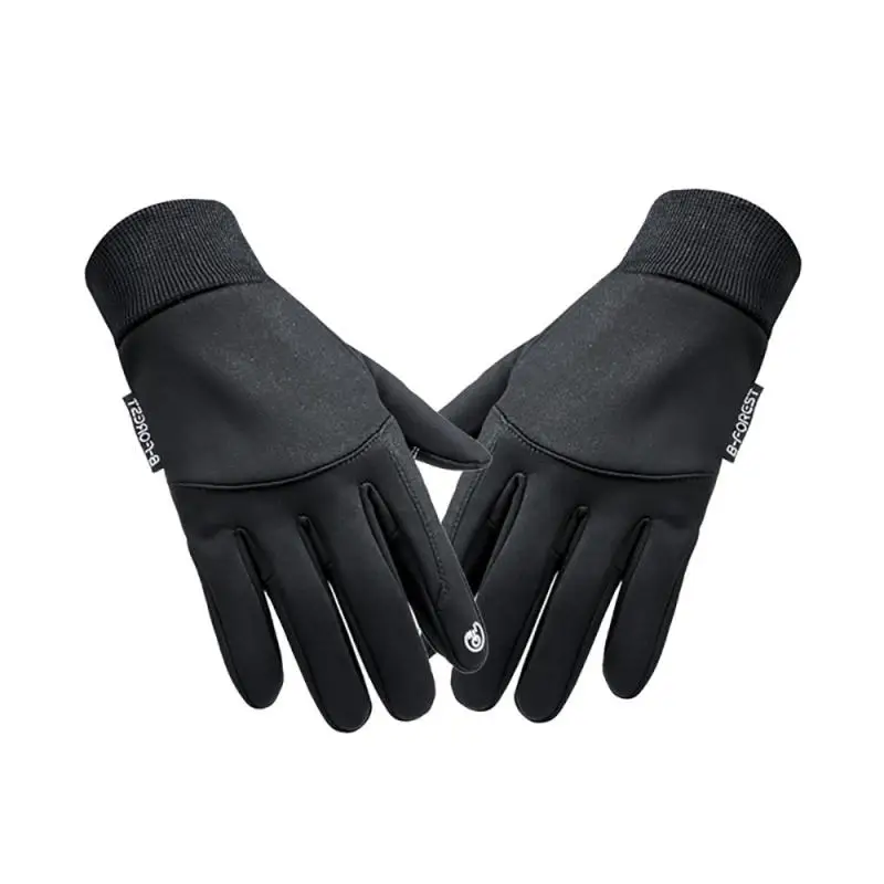 1/2/4PCS Cold-proof Ski Gloves Waterproof Winter Gloves Cycling Fluff Warm Gloves For Touchscreen Cold Weather Windproof Anti