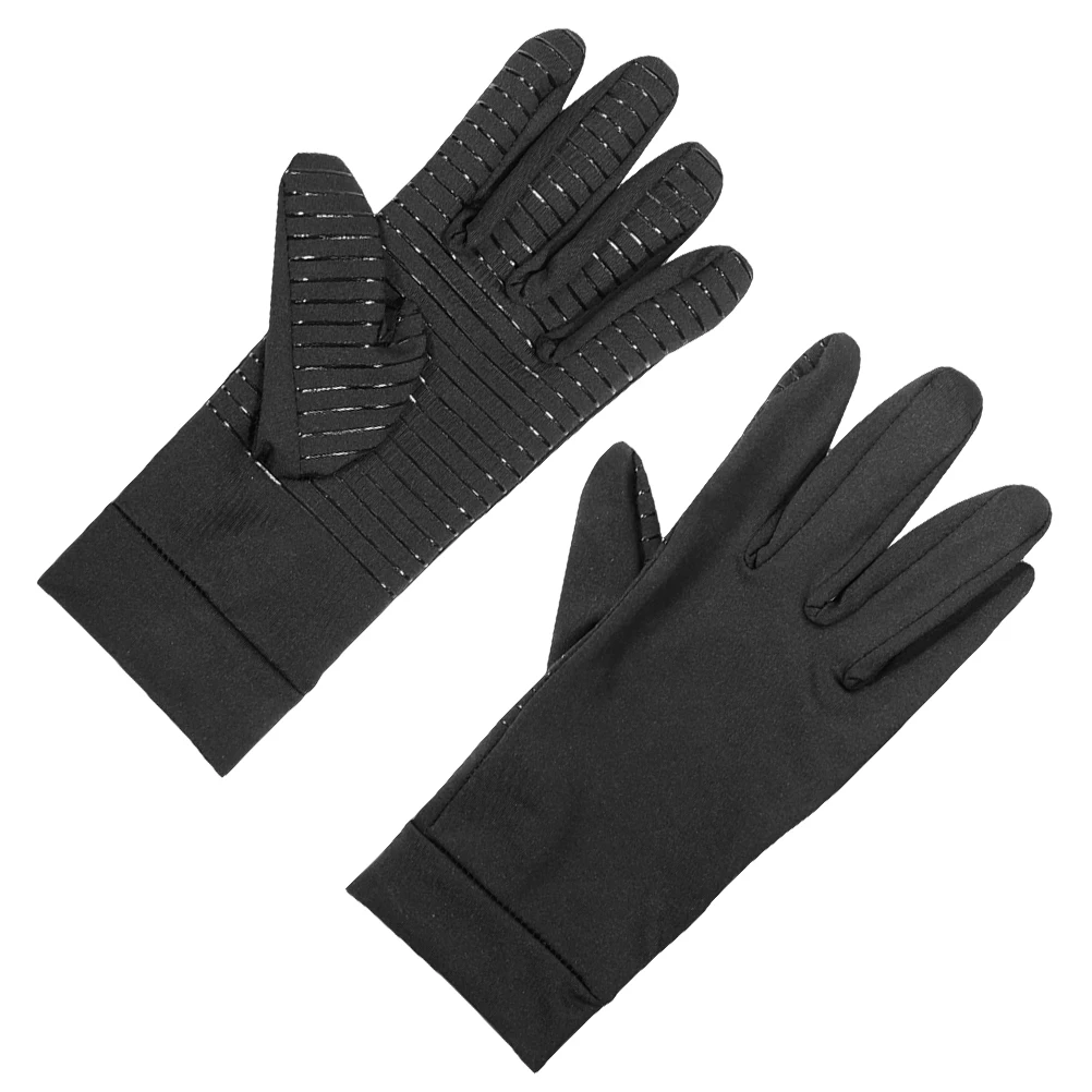 

Copper Fiber Compression Gloves for Men Women Anti Odor Non Slip Gel Full Finger Cycling Sports Driving Workout Gloves Easy