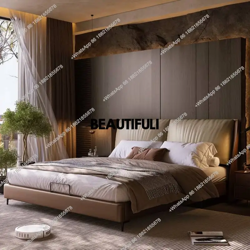 

Unique Gray Double Bed Frame Design Minimalist Modern Pliable Double Bed Frame Wooden Japanese Cama Matrimonial Furniture Home