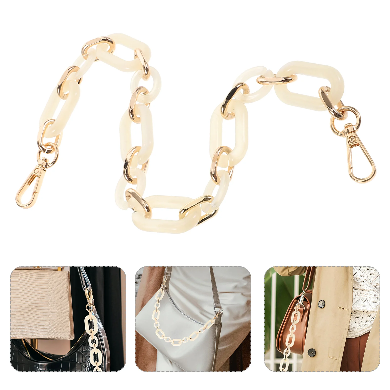 

1Pcs Durable Handbag Chain Strap Acrylic Material Easy Install Various Bags Accessory Handbag Chain Bag Chains