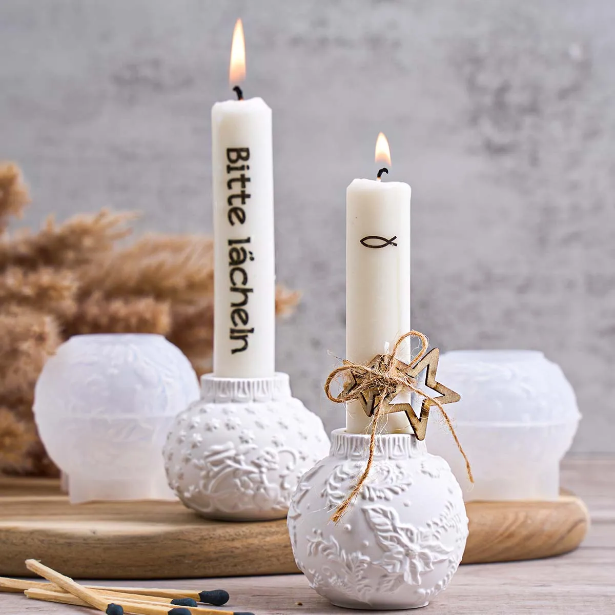 3D Ostern Ball Kerzenhalter Silikonform DIY geprägte Laterne Blumenmenschen Kerzenständer Gips Harz machen Handwerk Home Decor