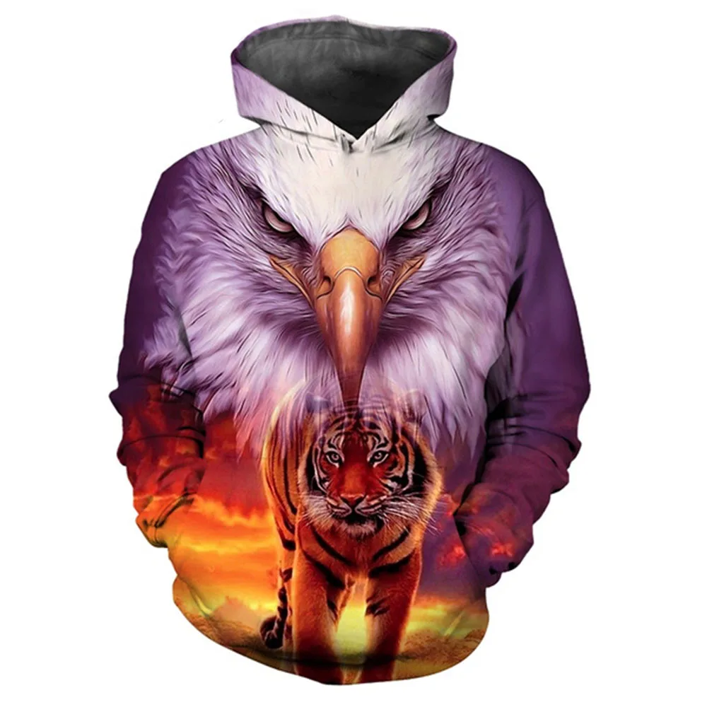 

Animal Tiger Eagle Wolf 3D Print Men/Women Laxity Hoodie Casual Oversized Pullover Popular Sweatshirt Fashion Trend Men Clothing
