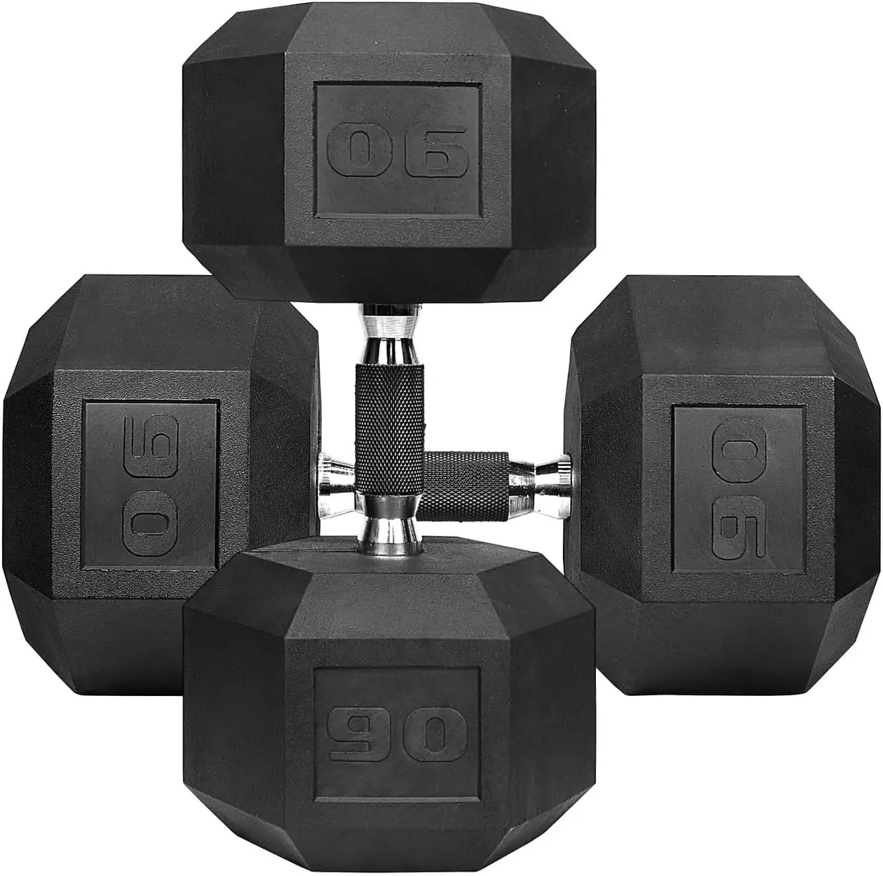 

Rubber EncasedDumbbells with Rubber Grip Contoured Handle for Muscle Toning Strength Building Full Body Workout