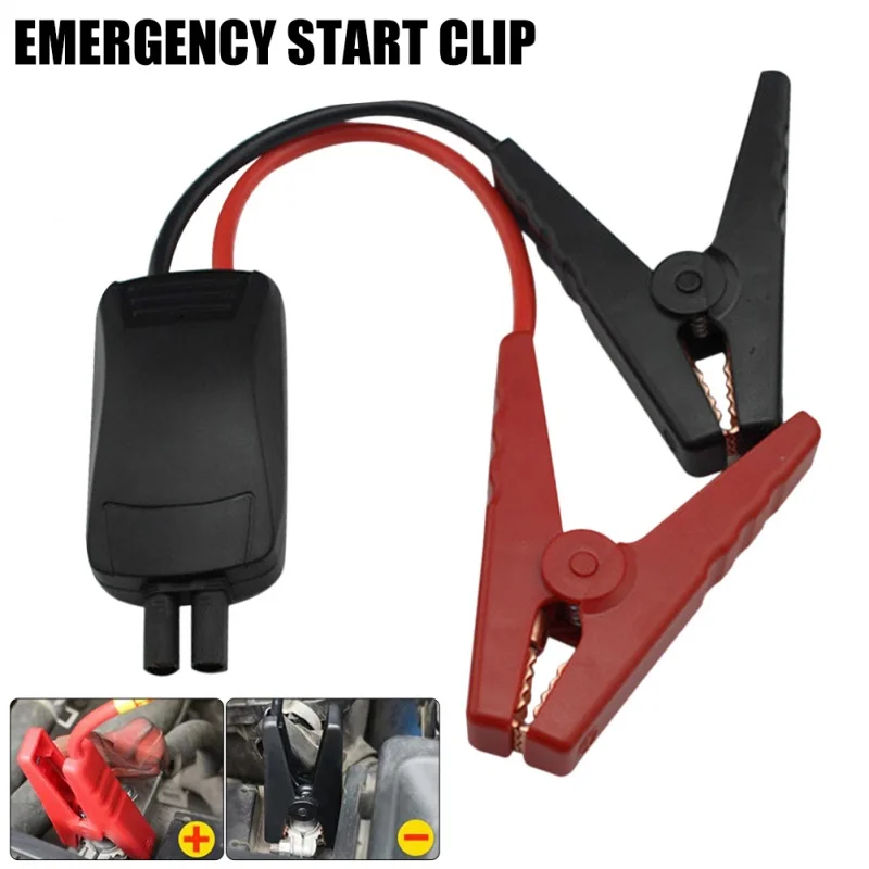 1pcs Car Smart Booster Cables Auto Emergency Car Battery Clamp Accessories Wire Clip Red-black Clips Fo12V Car Jump Starter