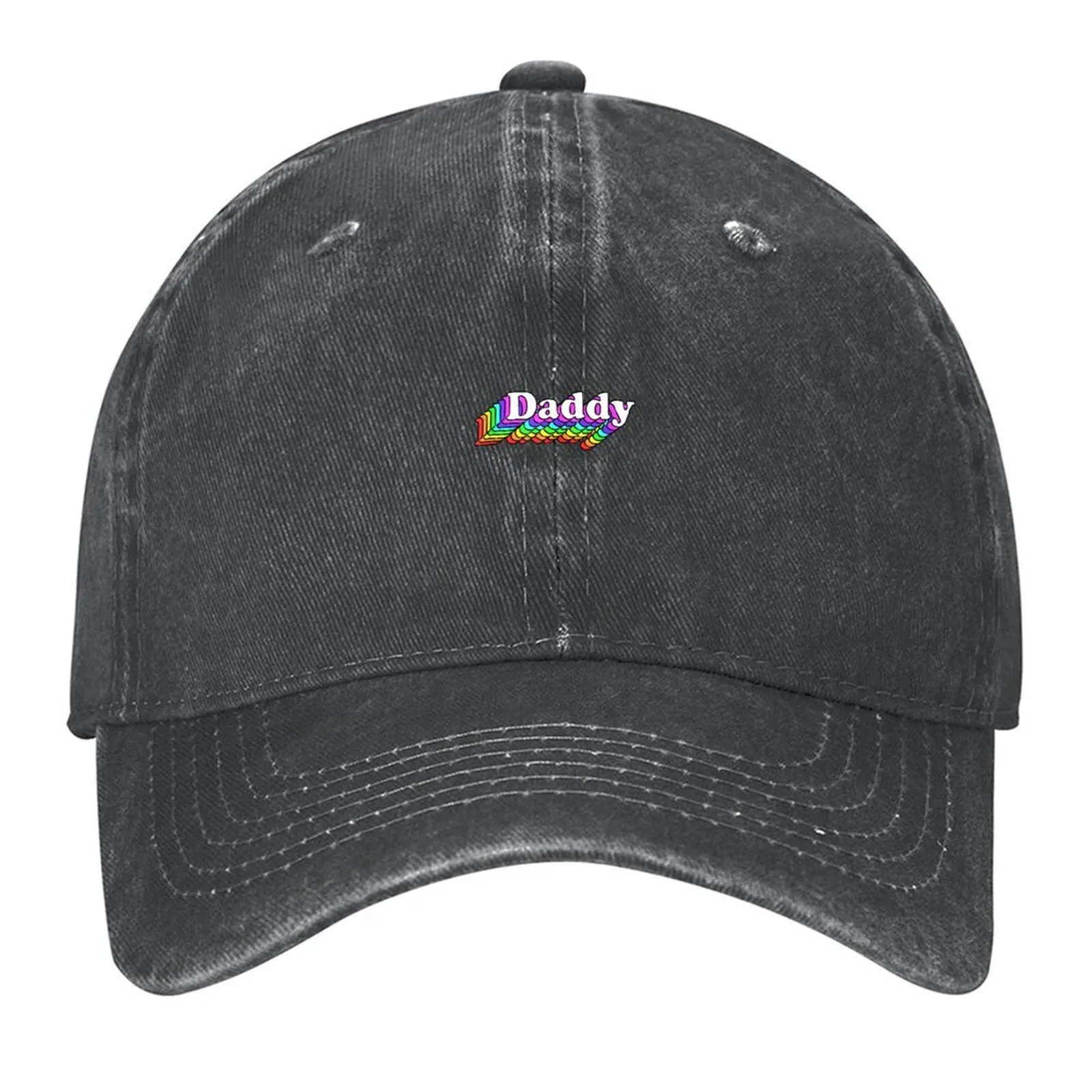 

Daddy Gay Daddy Bear Retro LGBT Rainbow LGBTQ Pride Baseball Cap black hiking hat Luxury Cap Big Size Hat Female Men's