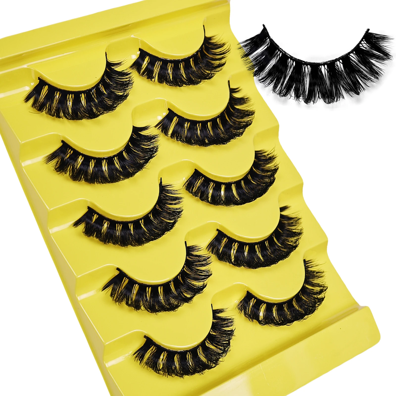 15 คู่/25 คู่ 3D False Lashes รัสเซีย Strip DD Curl ขนตาปลอม Fluffy Volume Eyelash Extension แต่งหน้า