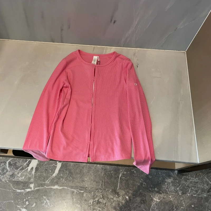 2026 Summer Long-sleeved T-shirt Cotton Slim Breathable Pilates Yoga Top Fashion Stretch Seamless Fitness Running Sports Top view 4