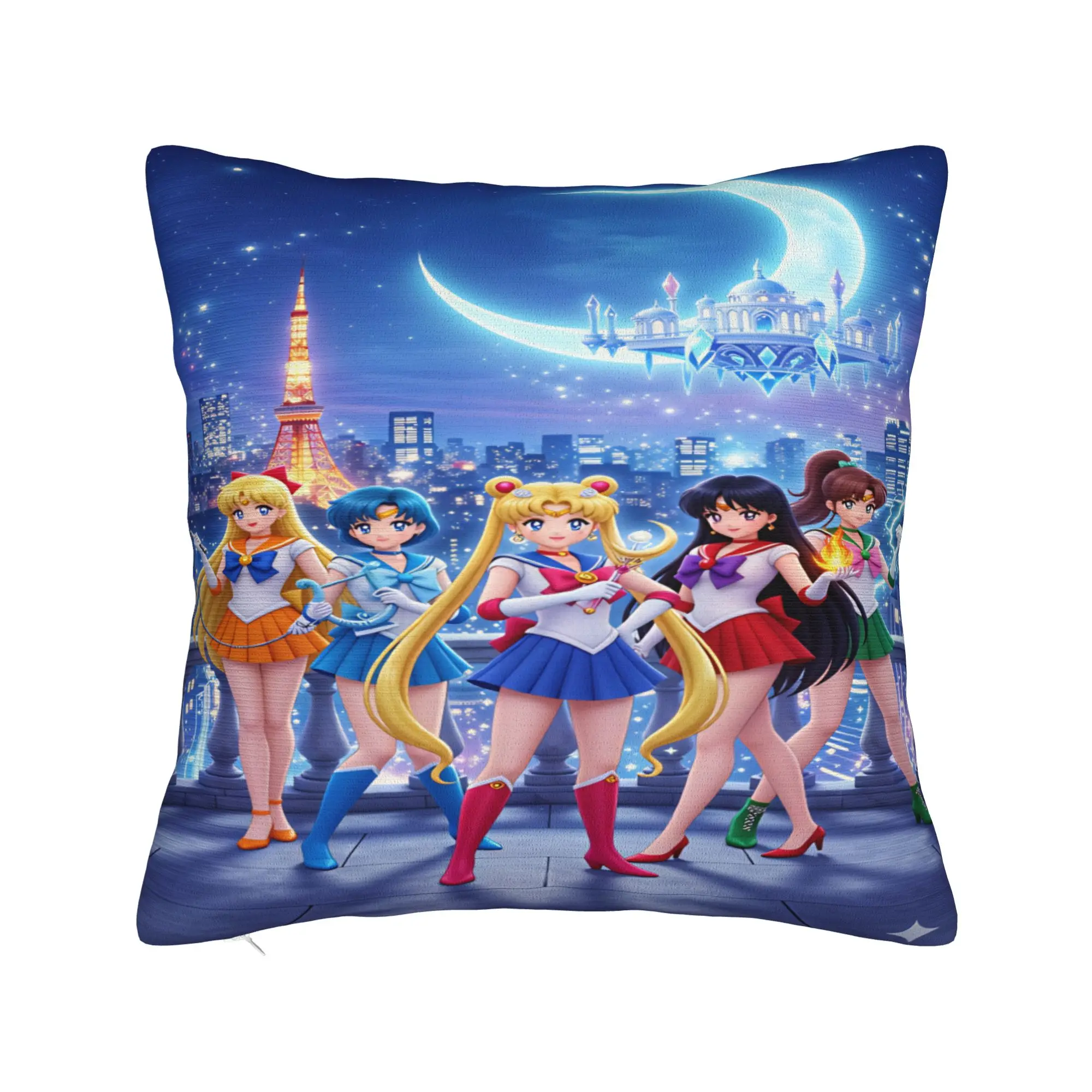 S-Sailor Moons Pillowcases  Retro Trendy Pillow Case For Chair Sofa Home Decor Print Pillow Cover