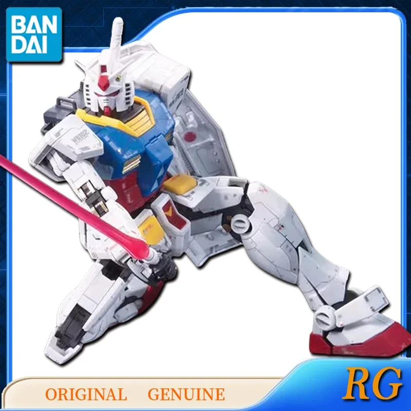 Bandai Original Genuine RG RX-78-2 GUNDAM Figurki akcji z anime Zabawki dla chłopców Dziewczynki Prezent dla dzieci Model kolekcjonerski Ozdoby