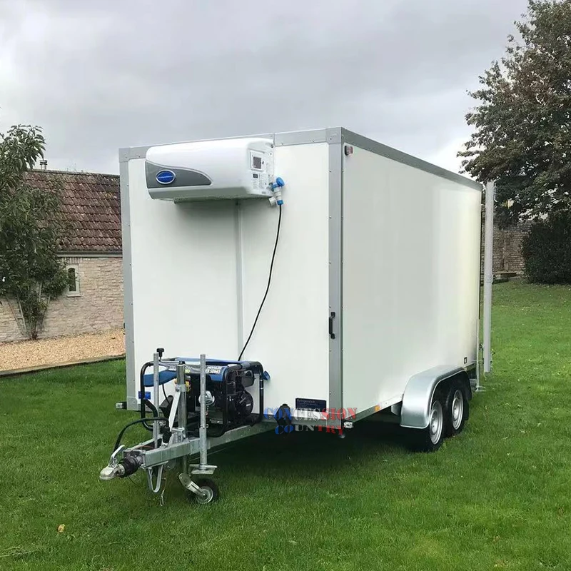 Customized Portable Storage Container Small Refrigerated Trailer Mobile Cold Room Trailer Mobile Freezer Trailer Cooler Trailers