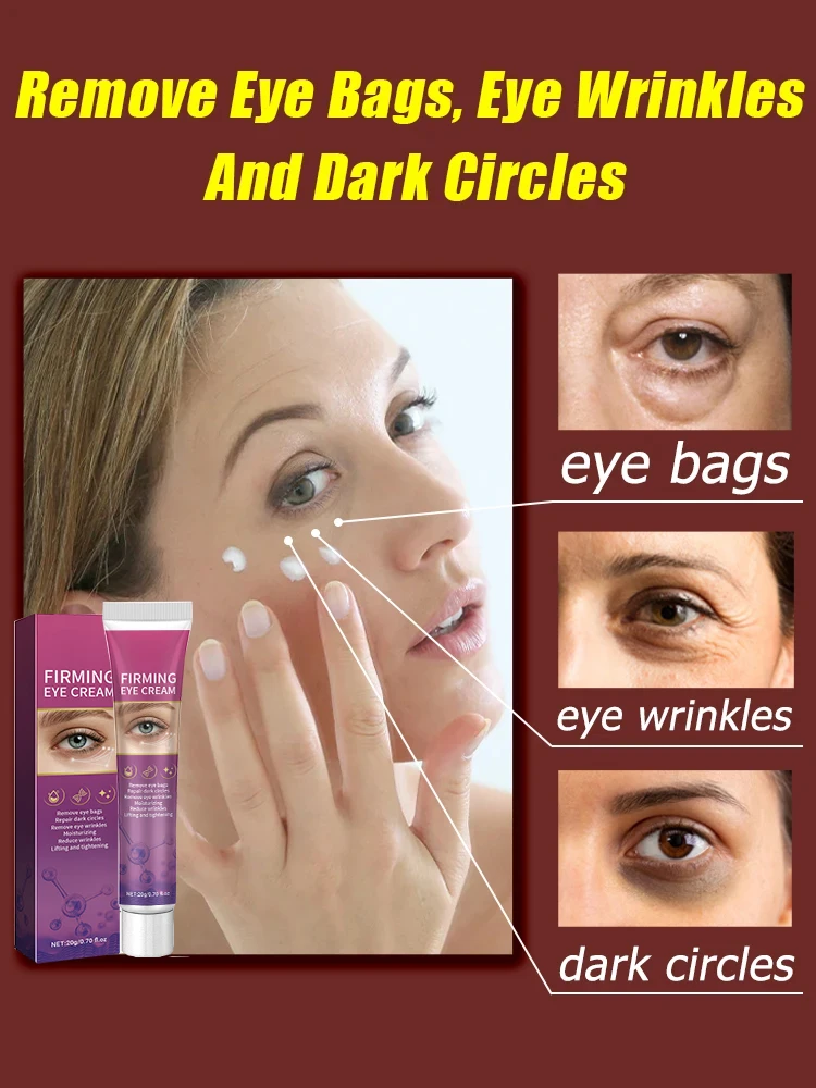 Crème raffermissante pour les yeux, anti déformable, élimine les poches sous les yeux, ridules, cernes, hydrate, soin