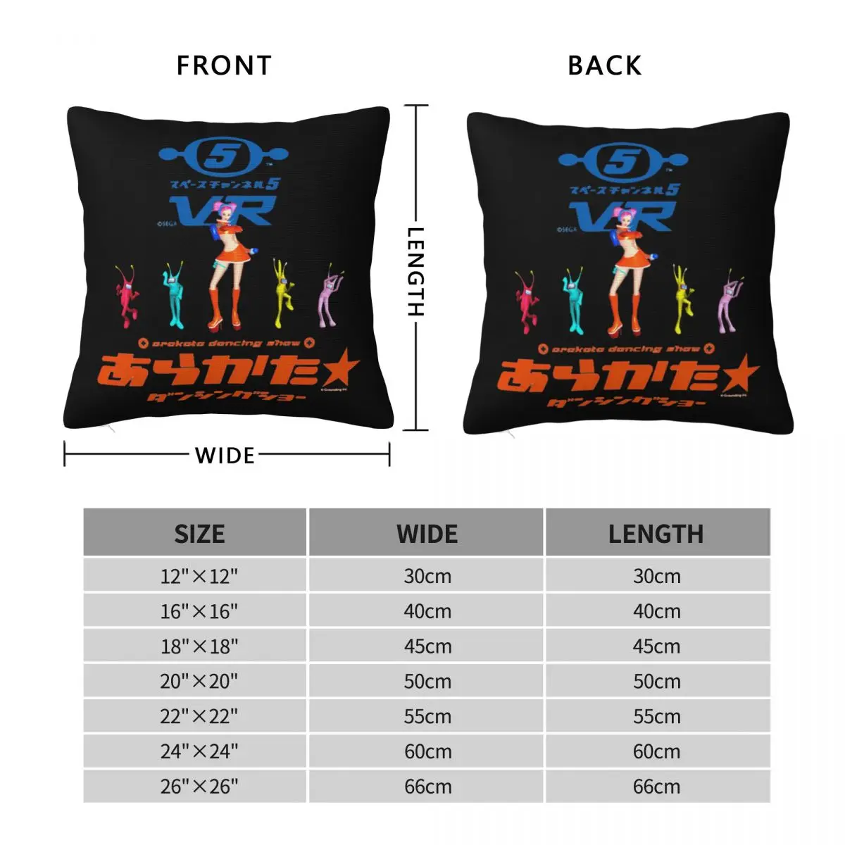 Space Channel 5 Ulalas Swingin Report Show Square Pillowcase Pillow Cover Cushion Decor Comfort Throw Pillow for Home Car