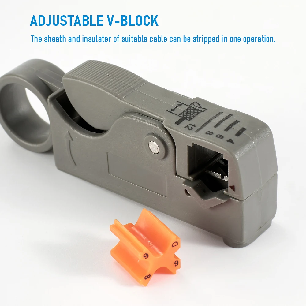Multifunctional Coaxial Cable Stripper RG6/58/59 Wire Stripper Network Wire Clipper Video Wire Rotary Peeling Network Tool image 5
