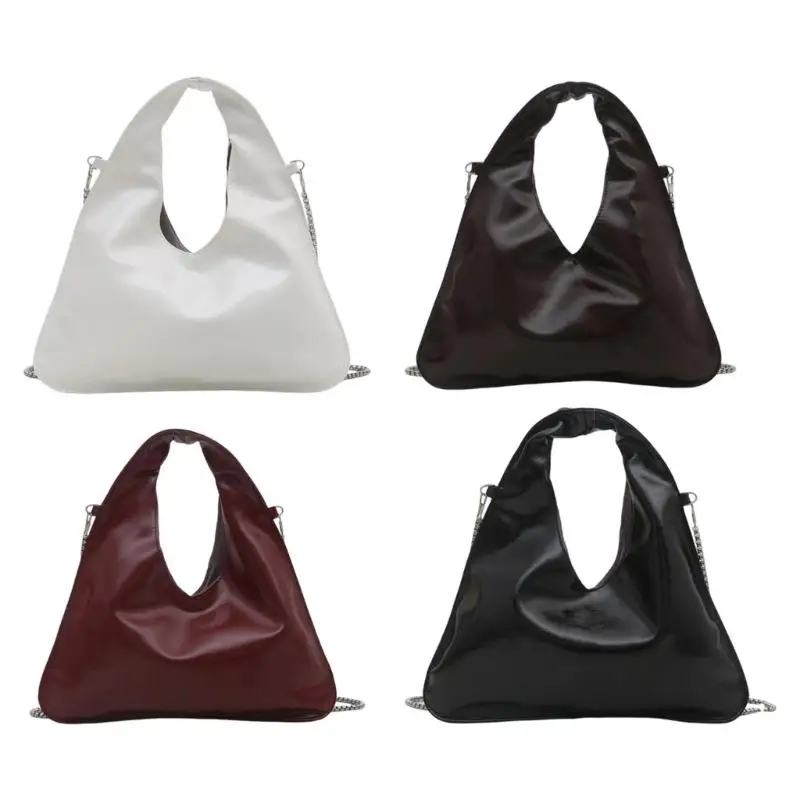 

D46D Top Handle Handbag Satchel Bag Leather Hoboes Toted Handbag Trendy Shoulder Bag