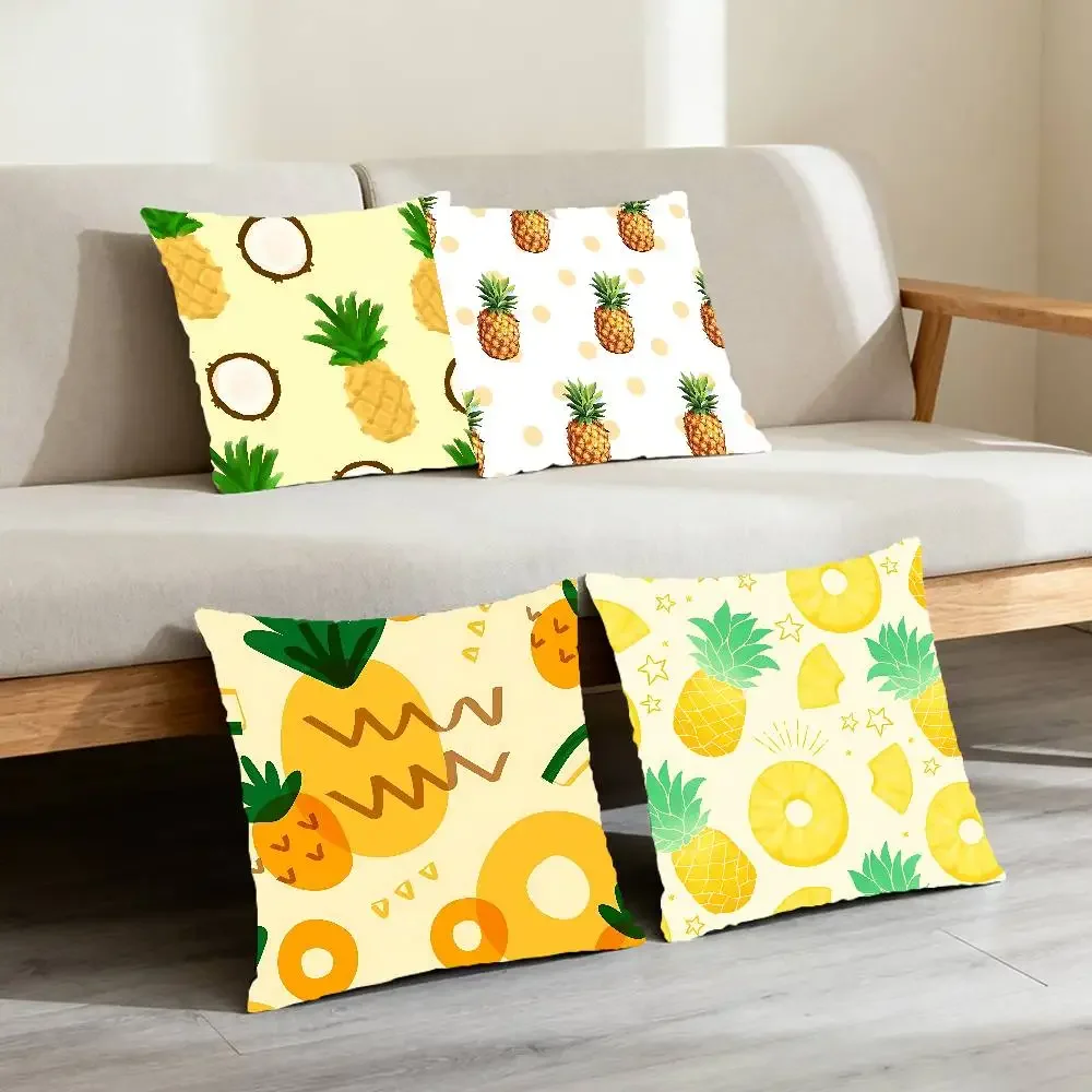Cartoon Pineapple Pillow Case Throw Pillow Cover Nordic Vintage Style Cushion Covers Home Living Room Sofa Couch Seat Decor
