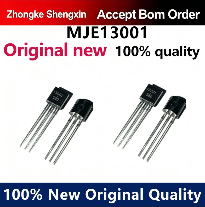 （5pcs-10pcs）New MJE13001 13001 low-power transistor package TO92 NPN