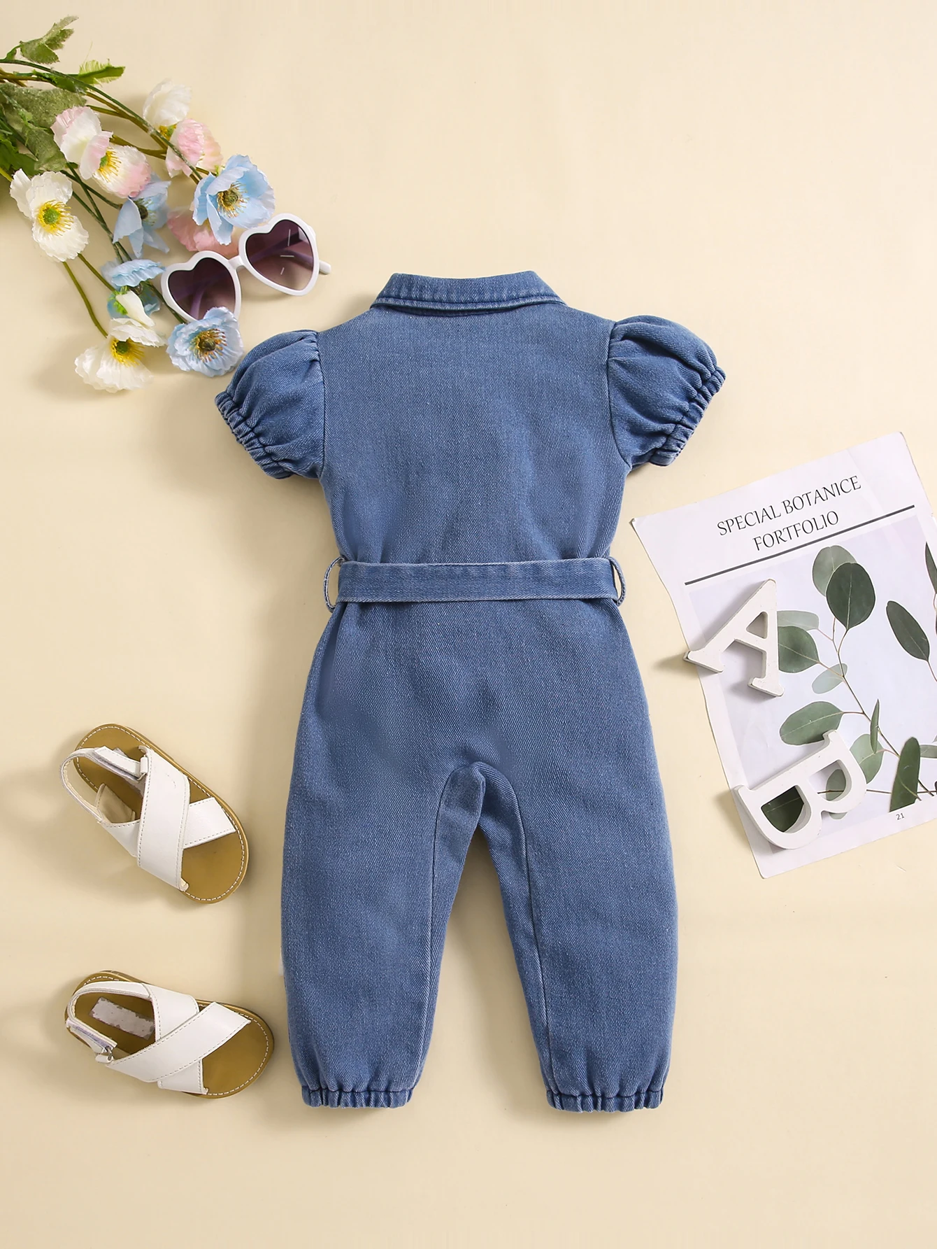 Baby casual imitation denim Onesie