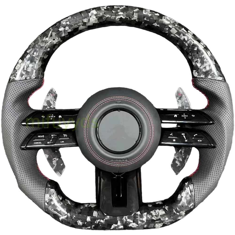 For Mercedes Benz A/B/C/E/S/G-Class CLE CLB CLS GLE GLS SLK W176 W246 W117 W156 W218 W166 W292 W172 Carbon Brazed Steering Wheel