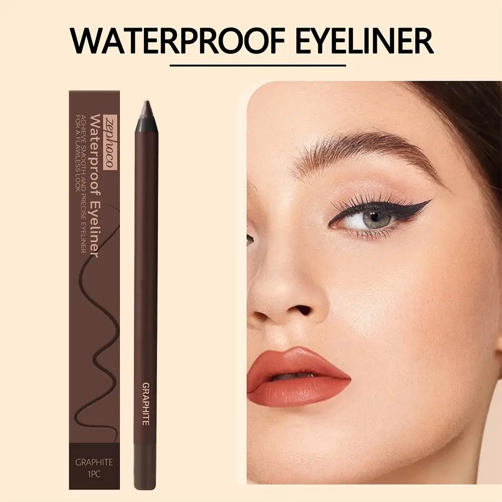 Crayon pour les yeux aiguisé, Eyeliner imperméable, Eyeliner prune pour les yeux verts/bleus/marrons, sans bavures, décoloration, stylo de maquillage lisse Z1J1