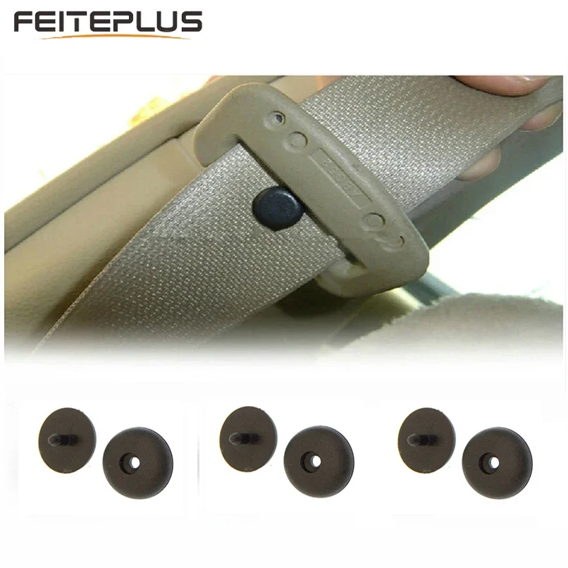 

Универсальный 30/50/100 пар, черный зажим для ремня безопасности из помпона, автомобильные ремни безопасности, зажимы, крепеж, пряжка, кнопки остановки для BMW